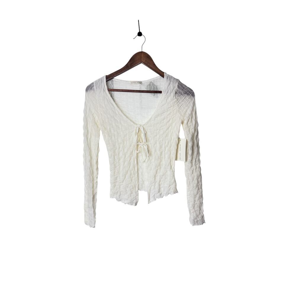 NWT Frankee & Skylarr Sheer Top Cottagecore fairy front split ‎ Ethereal XS